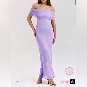 House of CB Micah Orchid Ladder Knit Maxi Dress